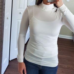 New Without Tags SHEIN White Form-fitting Turtleneck